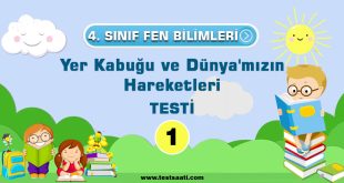 4. Sınıf Yer Kabuğu ve Dünya'mızın Hareketleri-1