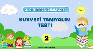 3. Sınıf FEN BİLİMLERİ KUVVETİ TANIYALIM TEST-2