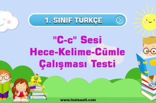 1. Sınıf-''C-c'' Sesi Hece-Kelime-Cümle Çalışması
