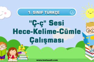 1. Sınıf ''Ç-ç'' Sesi Hece-Kelime-Cümle Çalışması