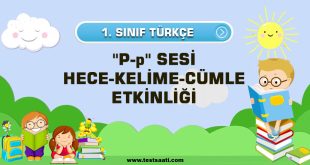 1. Sınıf ''P-p'' SESİ HECE-KELİME-CÜMLE ETKİNLİĞİ