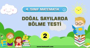 4. Sınıf-DOĞAL SAYILARDA BÖLME-Test-2