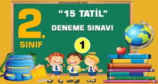2. Sınıf 15 TATİLİ DENEME SINAVI-1