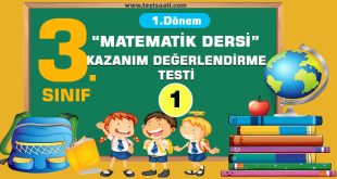 3.Sınıf 1. Dönem MATEMATİK DERSİ KAZANIM Değerlendirme-1