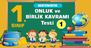 1.-Sınıf-Matematik-ONLUK-ve-BİRLİK-KAVRAMI-Test-1