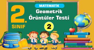 2. Sınıf Matematik Geometrik Örüntüler Test-2