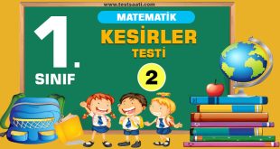 1. Sınıf MATEMATİK KESİRLER Test-2