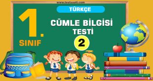 1. Sınıf Türkçe CÜMLE BİLGİSİ Test-2