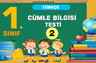 1. Sınıf Türkçe CÜMLE BİLGİSİ Test-2