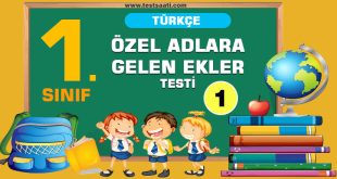 1.-Sınıf-Türkçe-ÖZEL-ADLARA-GELEN-EKLER-Test-1