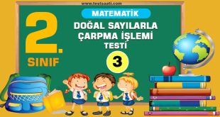 2. Sınıf DOĞAL SAYILARLA ÇARPMA İŞLEMİ Test-3
