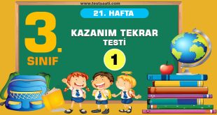3. Sınıf 21.HAFTA KAZANIM TEKRAR Testi