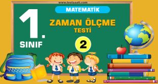 1. Sınıf ZAMAN ÖLÇME Test-2