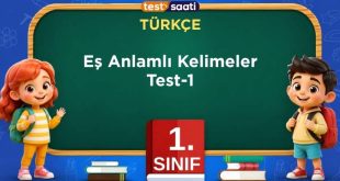 Eş Anlamlı Kelimeler Test-1