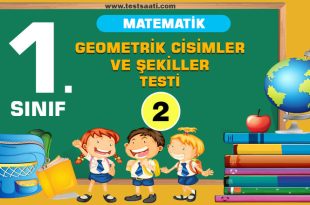 1. Sınıf Geometrik Cisimler ve Şekiller Test-2