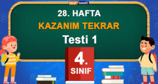 4. Sınıf 28. HAFTA KAZANIM TEKRAR TESTİ-1