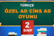 ÖZEL AD CİNS AD OYUNU