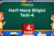 Harf-Hece Bilgisi Test-4