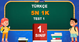 1. SINIF TÜRKÇE 5 N 1 K Test-1