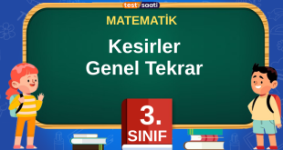 3. Sınıf Matematik Kesirler Genel Tekrar