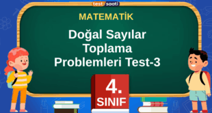 Doğal Sayılar Toplama Problemleri Test-3