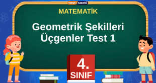 Geometrik Şekilleri Üçgenler Test 1
